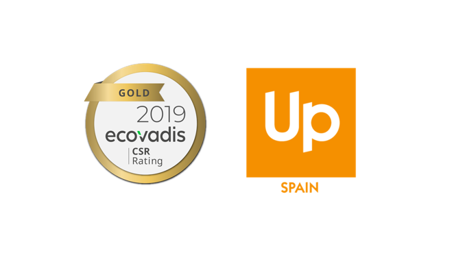 Up SPAIN recibe la Medalla de Oro de Ecovadis por su política de RSC